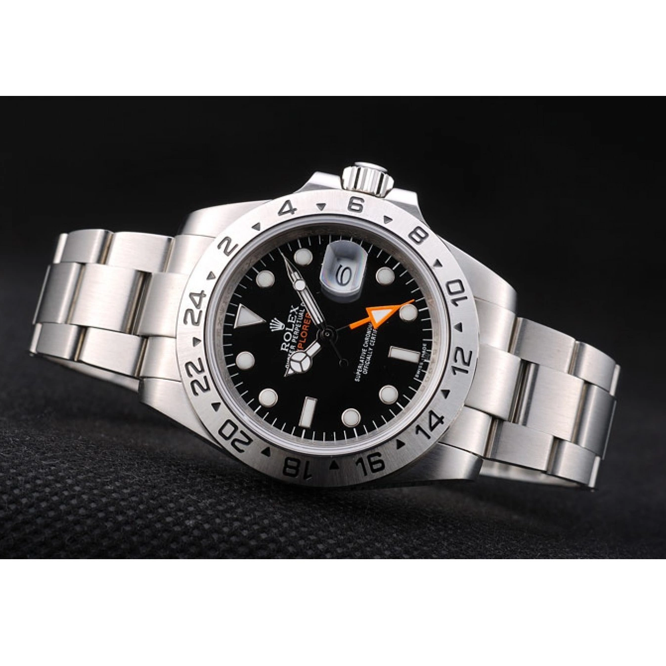 Best AAA Replica Sites Bezel Watch Steel Stainless Explorer Dial Black Rolex 0624